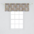 thumbnail image 2 of Ambesonne Giraffe Window Valance, Doodle Heads, 54" X 18", Taupe Caramel White, 2 of 3