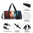 thumbnail image 4 of Pofeuu Red And Blue Sky Dragon Print Travel Duffel Bag,Sports Tote Gym Bag,Shoulder Weekender Overnight Bag for Women Gym Bag, 4 of 6