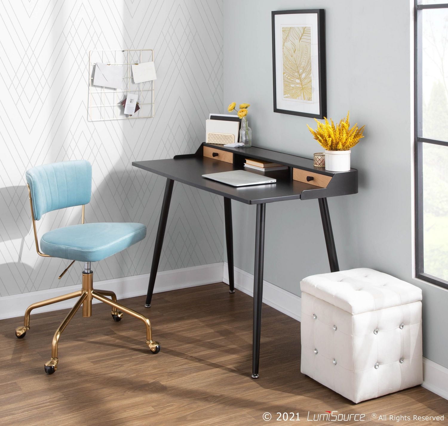 Pouf carré Ottomane de LumiSource  de LumiSource