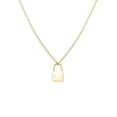 thumbnail image 1 of Collar con candado chapado en oro de 18 quilates, collar con letras minimalistas para mujer, 1 of 3