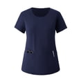 thumbnail image 6 of Byworldtasic Women's Lightweight Work Set Hospital Work Clothes Short Sleeve Tops and Drawstring Pants Set with Pocket, 6 of 9