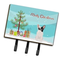 Black & White French Bulldog Christmas Tree Leash or Key Holder