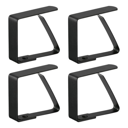 

Uxcell 50mm x 40mm 420 Stainless Steel Tablecloth Clips Black 12 Pack