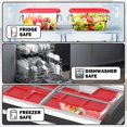 thumbnail image 4 of Contenedores de almacenamiento de alimentos SVKLHY de 4 cuartos de galón (3,8 de largo) x 10 con tapas NSF, 4 of 8
