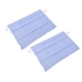 thumbnail image 2 of Side Car Window Shade, Portable Removable  2pcs Car Curtain With 4 Suction Cups For Van For Car Blue Grid, 2 of 8