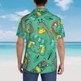 thumbnail image 4 of Balery Funny Animals in Jungle Camisas hawaianas de manga corta para hombre, camisas playeras de corte holgado, camisas de vacaciones con botones,XX-Large, 4 of 7