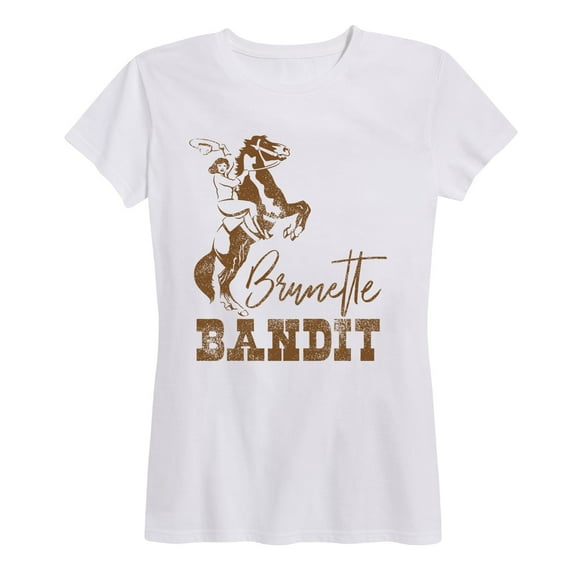 Country Casuals - Brunette Bandit Cowgirl - Women's Short Sleeve Graphic T-Shirt