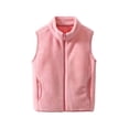thumbnail image 6 of XUNKUSGA Boys Girls Polar Fleece Vest Casual Solid Color Stand Collar Full Zip Sleeveless Fleece Jacket Kids Lightweight Warm Fall Winter Layering Outerwear for Kids Toddler,Size 3-4 Years, 6 of 9