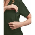 thumbnail image 4 of Green Town Scrubs for Women - Tuck-In V-Neck Scrub Top, Stretch Fabric, Lightweight, Easy Care, 4 of 7