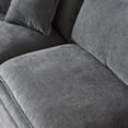 thumbnail image 4 of MAYEERTY Modular L-Shaped Sectional Sofa with Ottoman, Chenille Fabric Sofa Couch, Comfy Upholstered Furniture for Living Room，Gray, 4 of 5