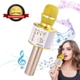 thumbnail image 4 of Karaoke Wireless Microphone Bluetooth, 3 in 1 Multi-Function Handheld Karaoke Machine for Kids, Portable Mic Speaker Home, Party Singing - Light Gold, 4 of 6