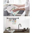 thumbnail image 5 of Easter Kitchen Dish Towels for Drying Dishes Set of 3, Spring Watercolor Bunny Eggs Flowers Black Plaid Waffle Weave Microfiber Hand Tea Bathroom Towels Quick Dry & Absorbent Towel 12x12, 5 of 7
