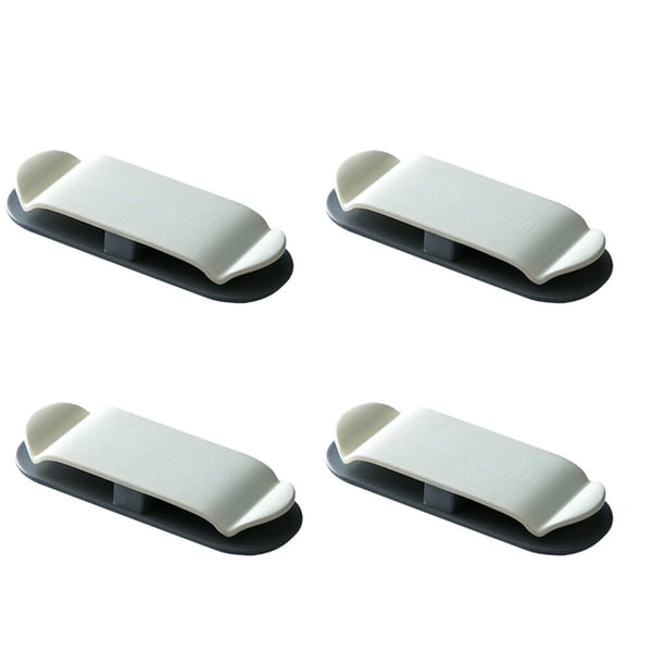 Naiovety Soporte para enchufe de alimentación, gancho sin perforaciones, impermeable, para el hogar, 4 Uds. Almacenamiento y organización del hogar Gris