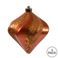 thumbnail image 4 of Vickerman 6" Burnished Orange Swirl Diamond UV Candy Christmas Ornament, Set of 3, 4 of 4