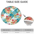 thumbnail image 6 of Pioneer Flower Floral Print Pattern Round Fitted Tablecloth with Elastic Edge,Dining Table Cover Waterproof,Outdoor Round Tablecloth for Camping,Dining,Indoor and Outdoor, 6 of 7