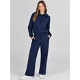 thumbnail image 3 of ORUYROP Women 2 Piece Outfits Sweatsuit Set 2023 Fall Oversized Half Zip Sweatshirt Wide Leg Sweatpant Lounge Set Tracksuit, 3 of 7