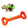thumbnail image 1 of Juguetes para masticar perros Cepillo de Juguetes para limpiar los , Masticadores agresivos Juguete para masticar duradero Cepillo para - Naranja Yinane goma masticar hueso tirar jugar, 1 of 7
