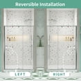 thumbnail image 4 of 56-60" W x 71" H Sliding Shower Door, Piovt Swing Glass Shower Door with 1/4"(6mm) Clear SGCC Tempered Glass, Pivot Frame Sliding Shower Door for Bathroom, Chrome, Reversible Installation, 4 of 7