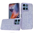 thumbnail image 4 of XPM for Samsung Galaxy A17 5G Phone Case, Crystal Sparkle Diamond Glass Full Mini Glitter Bling Frame TPU Hybrid Protective Cover for Galaxy A17 (Purple), 4 of 8