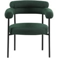 thumbnail image 4 of Maklaine Contemporary Fabric Dining Chair in Green (Set of 2), 4 of 7