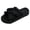 Black, variant on Rokment Women's Woven Fringe Platform Flat Backless Dress Sandals Bohemian Beach Yoga Mat Cushioned Comfortable Walking Slip on Slides Summer Shoes For Vacation Black Size 6