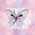 thumbnail image 6 of Mikrdoo 4T Toddler Baby Girls Clothes Girls Outfits Butterfly Print Tie-dye Tops Bell-bottomed Pants 2Pcs Nice Apparel OOTD Pink 4-5 Years, 6 of 8