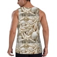 thumbnail image 3 of Gaeub Starfish and Sea Shells Men's Athletic Tank Top, Workout Sleeveless Shirts, Running Tank Tops for Gym, Running, Training - Large, 3 of 9