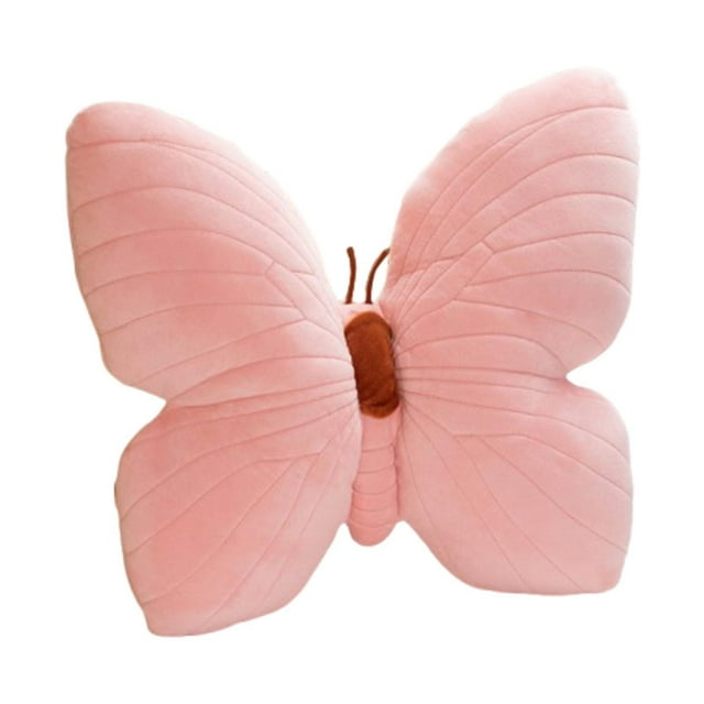 veasfak Butterfly Pillow Butterfly Cushion Birthday Gift Decorative Throw Pillow Stuffed Pink
