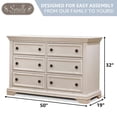 thumbnail image 3 of Pemberly Row Commode Double en Bois pour Chambre de Bébé, Ivoire Brossé, 3 of 5