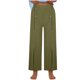 thumbnail image 1 of Puntoco Pantalón De Mujer De Pernera Ancha De Puro Algodón Con Botones, Color Liso, Verde Militar Xxl, 1 of 6