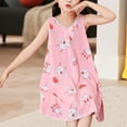thumbnail image 6 of Penkiiy Girls Nightgowns Soft Sleepwear Nightdress Flutter Sleeve Rabbit Pajamas 1-8 Years Pink, 6 of 6