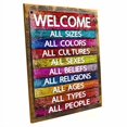thumbnail image 2 of Homebody Accents Framed All Welcome Metal Sign, Equality, Unity, Peace, Positive Living, Love Trumps Hate, 2 of 3