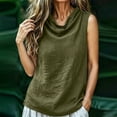thumbnail image 2 of Breezora Women's Summer Cowl Neck Tank Tops Sleeveless Solid Color Casual Layering Cami Breathable Loose Fit for Daily Wear, 2 of 6