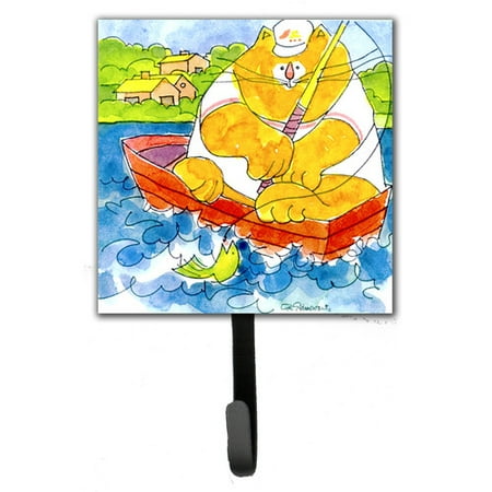 Caroline's Treasures Big Cat Fishing Leash Holder and Wall Hook