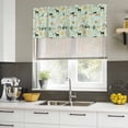 thumbnail image 5 of Cartoon Farmhouse Valances for Windows, Decorative Rod Pocket Window Valance Curtains, Cute Watercolor Cabin Animals Trees Green Short Curtain Drapes for Kitchen/Living Room, 2 Panels, 42" W x 12" L, 5 of 8