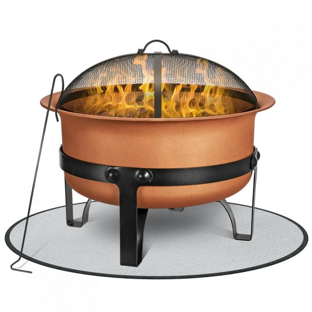 Yardsam Outdoor Fire Pit Bowl 24, 24 X Fire Pit Screen