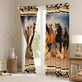 thumbnail image 3 of Feelyou 3D Rustic Horse Black Out Curtains, Hippie Bohemian Aztec Curtains Pack of 2 (42x63 Each), Farmhouse Western Animal Bedroom Curtains, Blackout Curtains Home Decor, 3 of 6