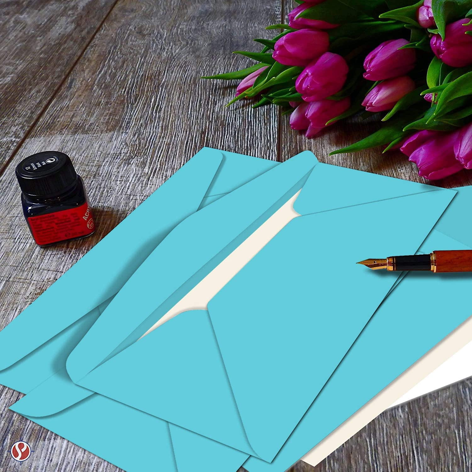 Light Blue #10 Business Color Mailing Envelopes | 4 1/8 X 9 ½ inches | 24lb Bond Bright Color Paper (90 GSM) | 50 Envelopes Per Pack