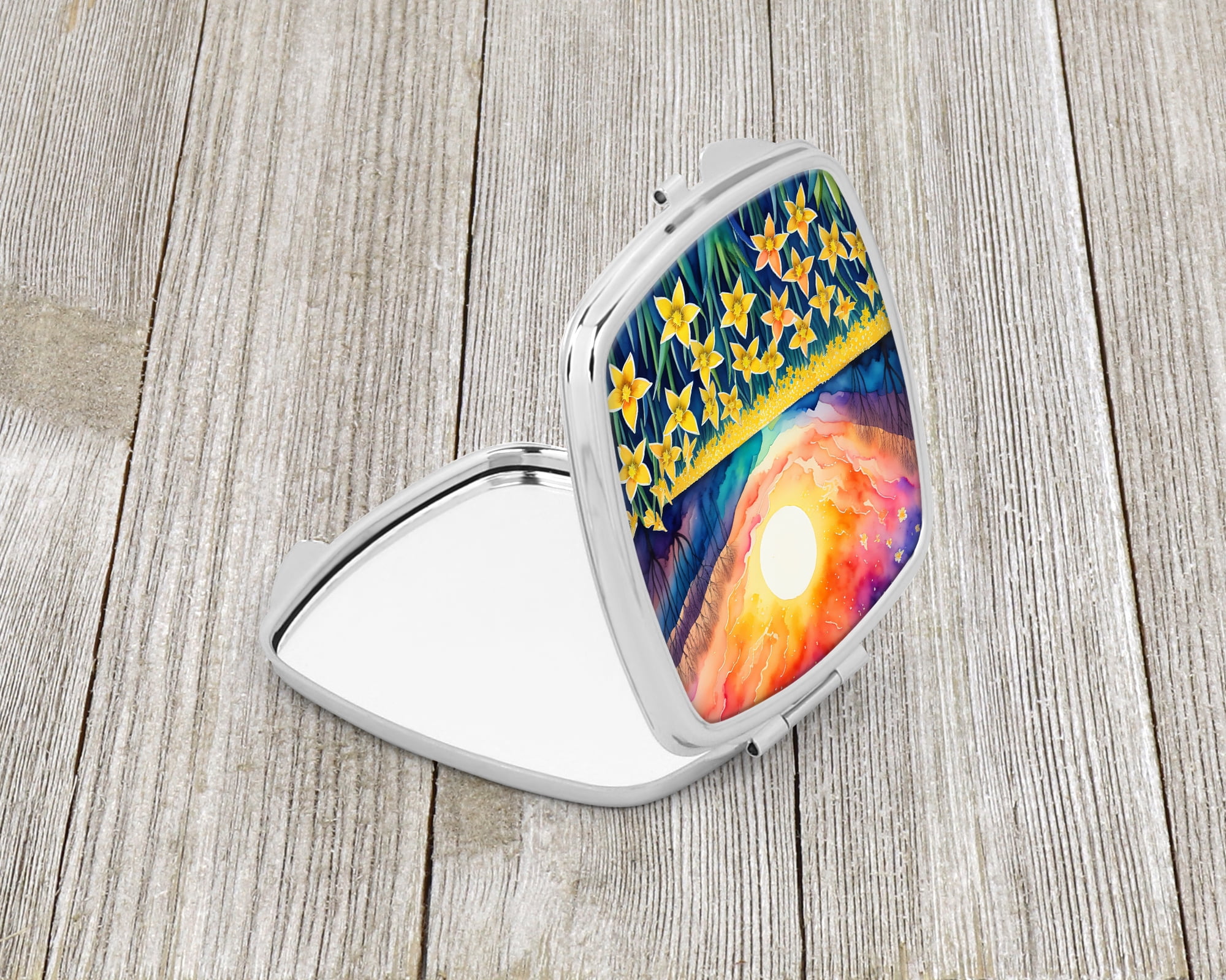Colorful Daffodils Compact Mirror 2.75 in x 3 in