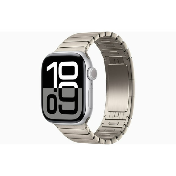 Restored Apple Watch Series 10 GPS   Cellular 42MM Silver Aluminium Case with Stainless Steel Natural Link Bracelet (Refurbished)