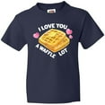 thumbnail image 3 of Inktastic Valentine's Day I Love You a Waffle Lot with Hearts Youth T-Shirt, 3 of 5