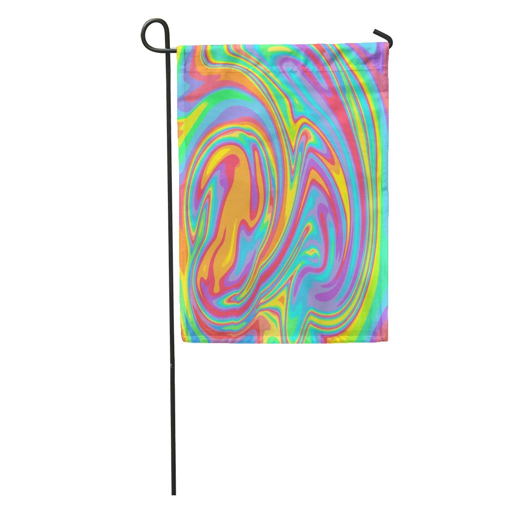 POGLIP Colorful Trippy Rainbow Psychedelic Wave Abstract