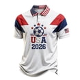 thumbnail image 3 of 2026 New USA Soccer Jersey for Men, United States Jersey Soccer, Jersey USA Fans Crew Neck Short Sleeve Football Retro Streetwear Outdoor T Shirt for Adult(White, 2XL), 3 of 4