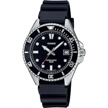 Casio MDV10-1A1 Unisex Dive Inspired 38 mm Rubber Band Black Dial Sports Watch