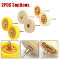 thumbnail image 5 of 2XWhite Yellow Shape Handle Mirror Polishing Cotton T Style Polish Buffing Wheel, 5 of 5