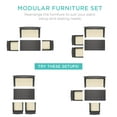 thumbnail image 3 of Best Choice Products 4-Piece Outdoor Wicker Patio Conversation Furniture Set w/ Table, Cushions - Gray/Cream, 3 of 8