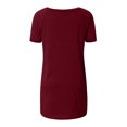 thumbnail image 5 of Patlollav Womens Plus Size $5 T-Shirts Long Shirt Short Sleeve Summer V-Neck Casual Basic Tunic Tops, 5 of 6