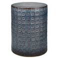 thumbnail image 2 of Home Square Wildflower Coastal Ceramic Side Table in Dark Blue - Set of 2, 2 of 4