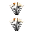 thumbnail image 4 of Paquete de 12 pinceles de pintura Injueey Negro, 4 of 6