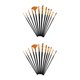 thumbnail image 1 of Juego de 12 Pinceles para Pintar Cateissary Negro 22CM, 1 of 6